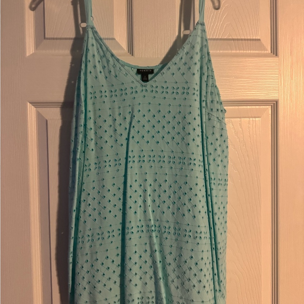 Aqua Sleeveless Top